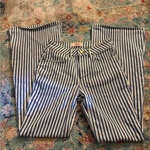 Wrangler Blue and White Striped Flare Jeans